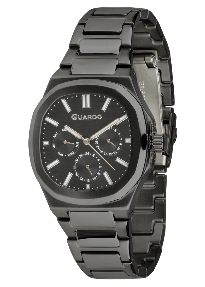 Zegarek Męski na bransolecie Guardo Premium 012686-3