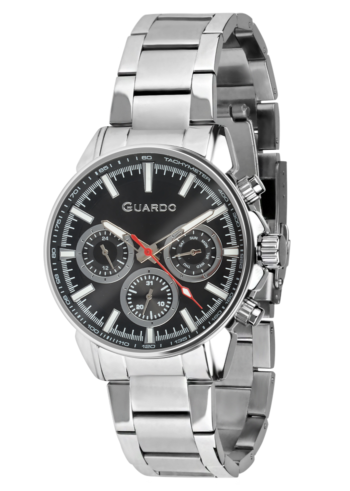Zegarek Męski na bransolecie Guardo Premium 012689-1
