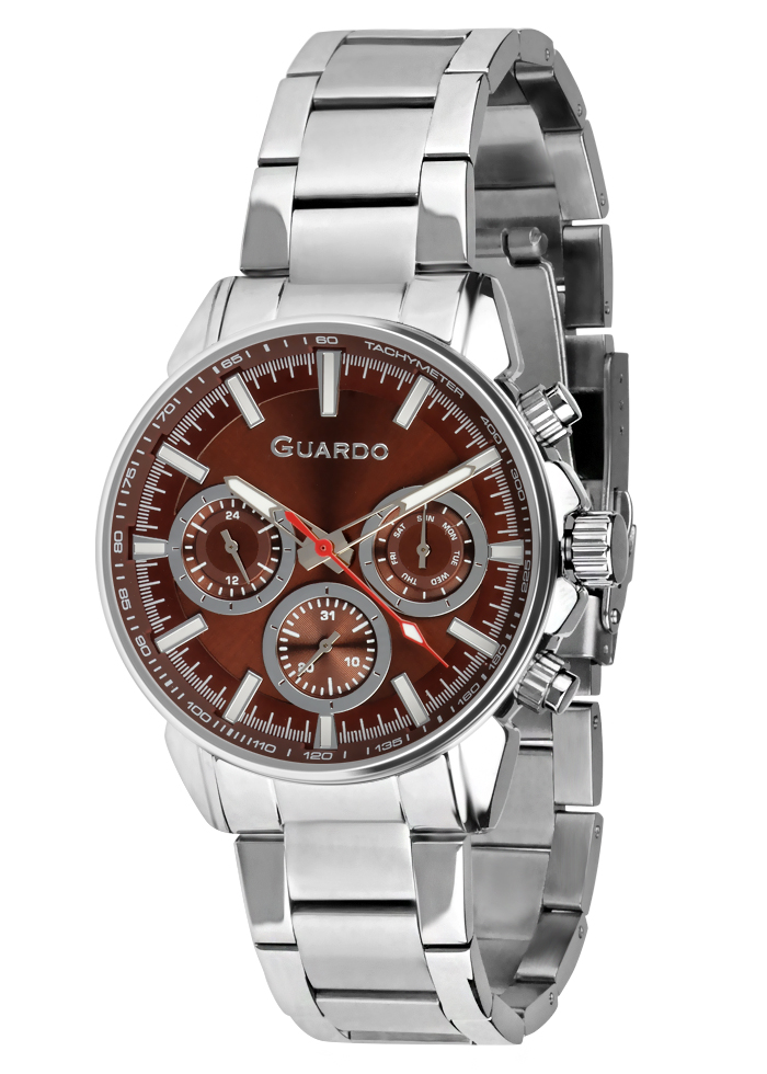 Zegarek Męski na bransolecie Guardo Premium 012689-2