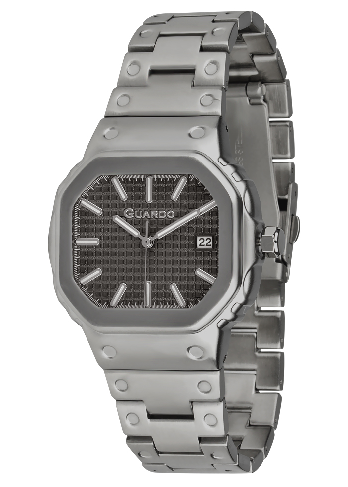 Zegarek Męski na bransolecie Guardo Premium 012697-3