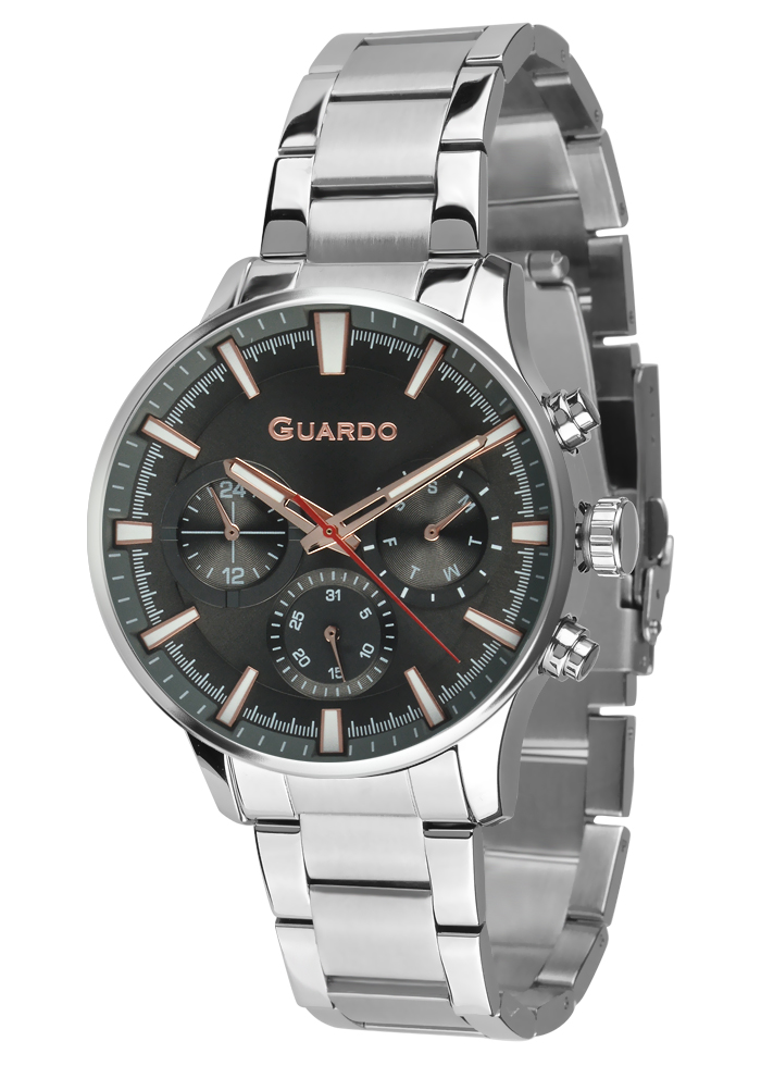 Męski zegarek Na bransolecie Guardo Premium 012702-3