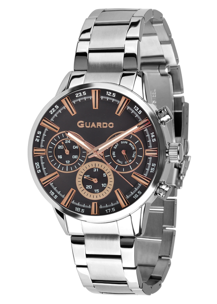 Męski zegarek Na bransolecie Guardo Premium 012704-1