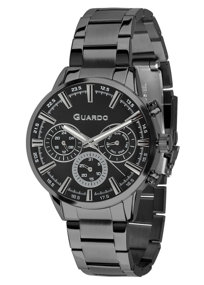 Męski zegarek Na bransolecie Guardo Premium 012704-3