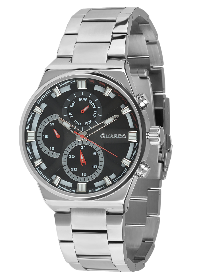 Męski zegarek Na bransolecie Guardo Premium 012724-3