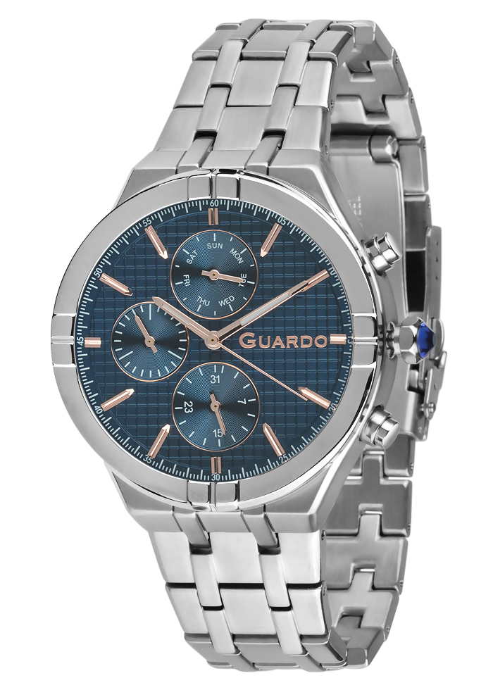 Męski zegarek Na bransolecie Guardo Premium 012737-3