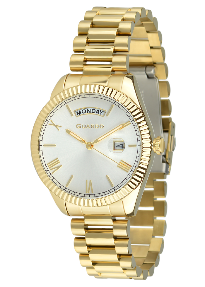 Męski zegarek Na bransolecie Guardo Premium 012747-4