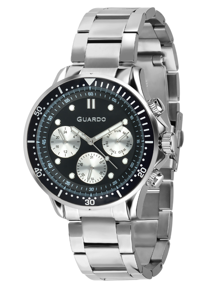 Męski zegarek Na bransolecie Guardo Premium 012748-3