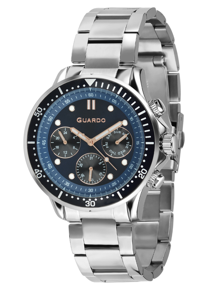 Męski zegarek Na bransolecie Guardo Premium 012748-4